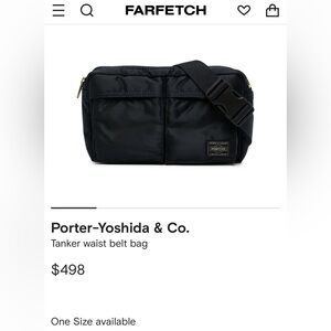 YOSHIDA KABAN/ PORTER black tanker belt back Large